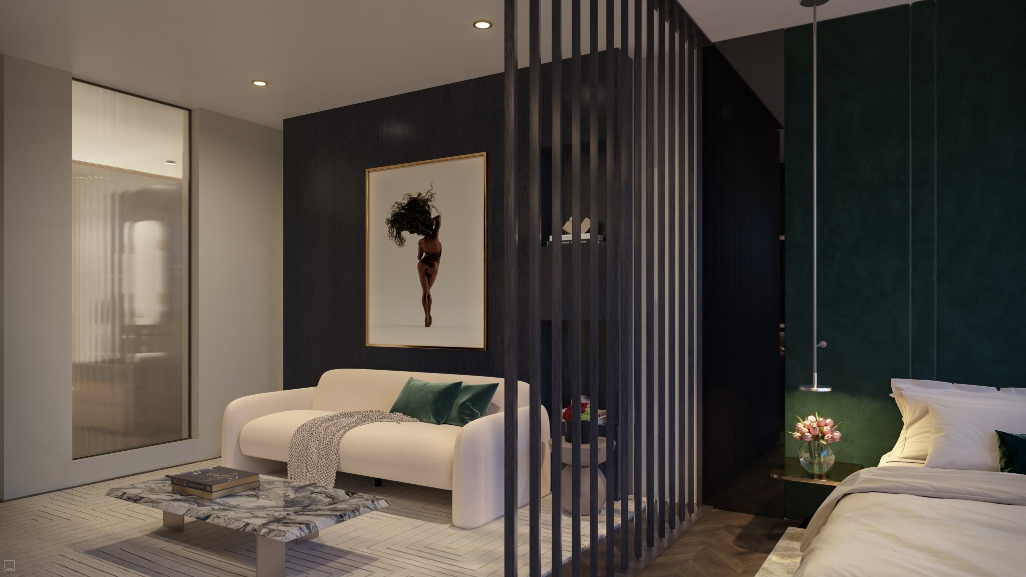 E11EVEN Hotel & Residences studio interior rendering