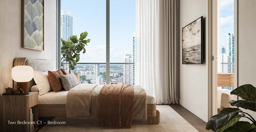 House of Wellness Brickell bedroom rendering