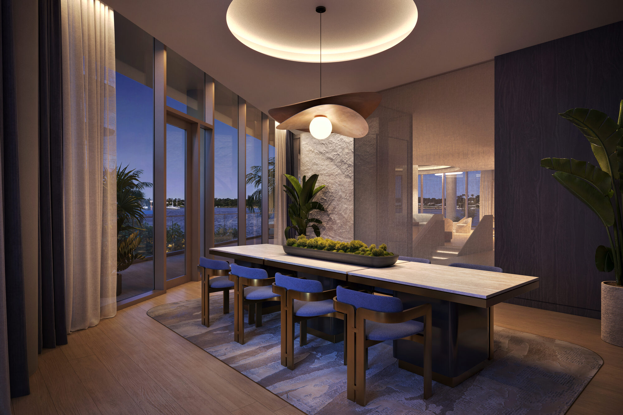 Private dining room rendering at Shorecrest West Palm Beach